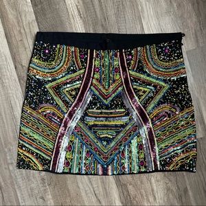 Beaded Aztec Colorful Mini Skirt Nordstrom